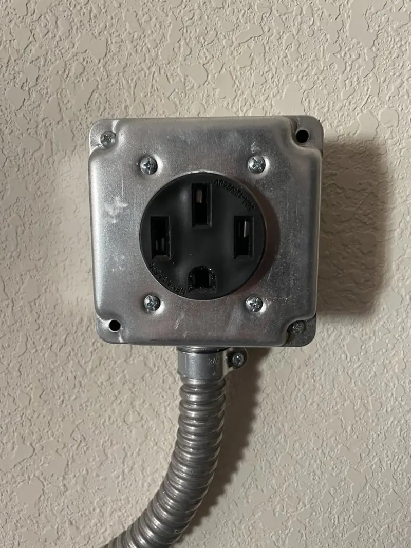 NEMA 14-50 outlet installed for Electrical Panel Upgrade in Scotts Valley